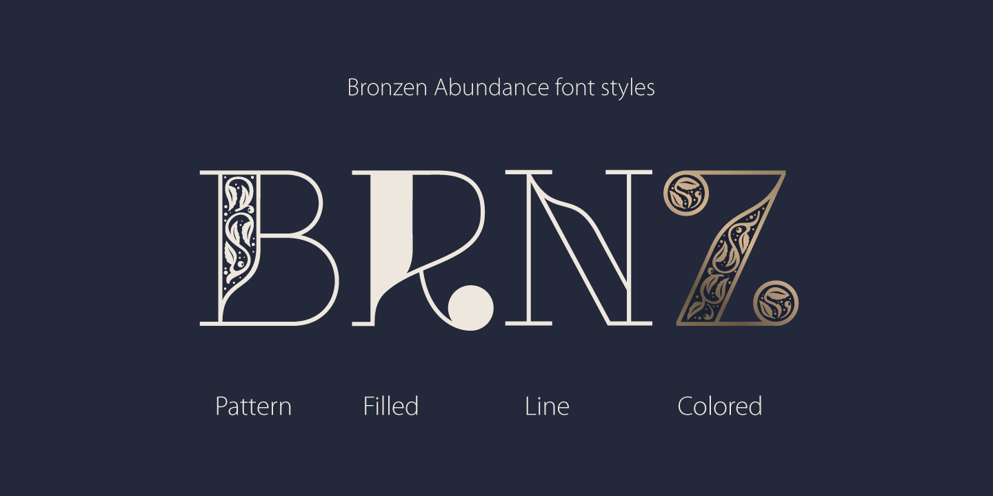 Example font Bronzen Abundance #1